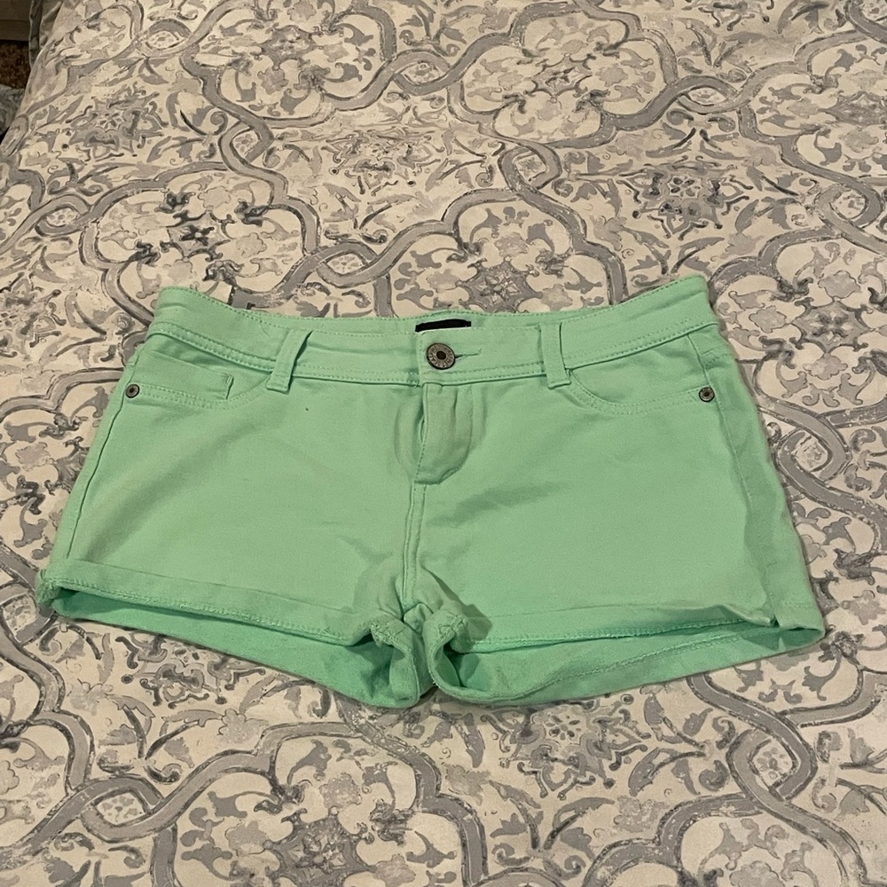 Wet Seal Juniors Lime Green Shorts